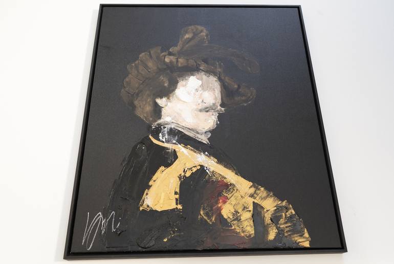 Original Abstract Men Painting by Tomoya Nakano