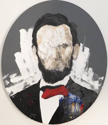 Original Abstract Men Painting by Tomoya Nakano