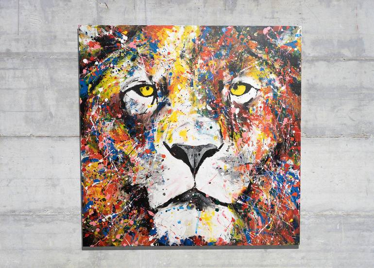 Original Abstract Animal Painting by Tomoya Nakano