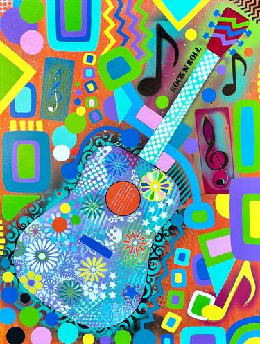 Original Geometric Abstract Painting by Rick Vanhook