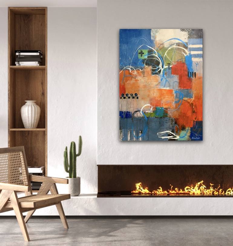 Original Abstract Expressionism Abstract Painting by Shellie Garber
