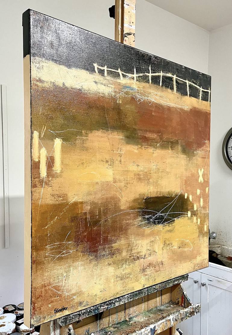 Original Abstract Language Painting by Shellie Garber