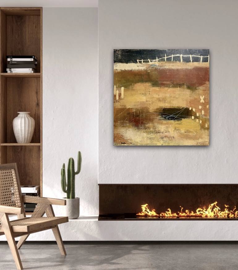 Original Abstract Language Painting by Shellie Garber