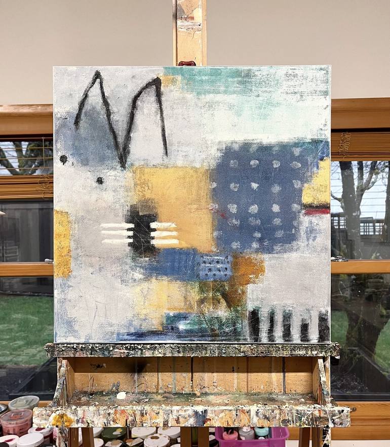 Original Abstract Animal Painting by Shellie Garber