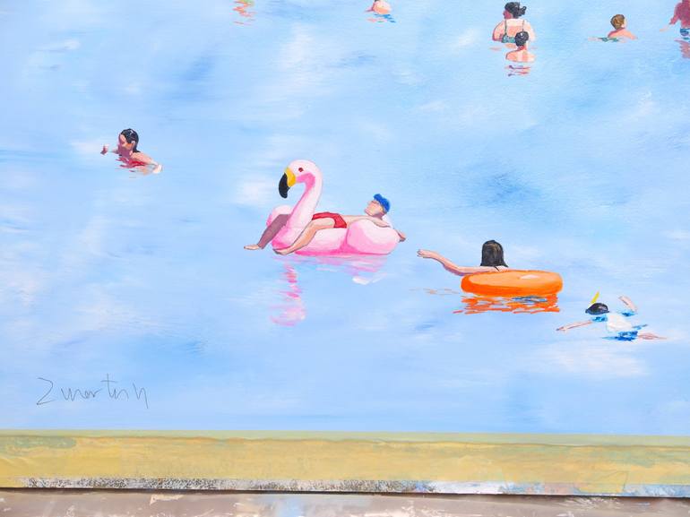 Original Contemporary Beach Painting by Carlos Martín