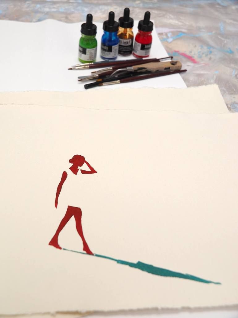 Original Conceptual Women Drawing by Carlos Martín