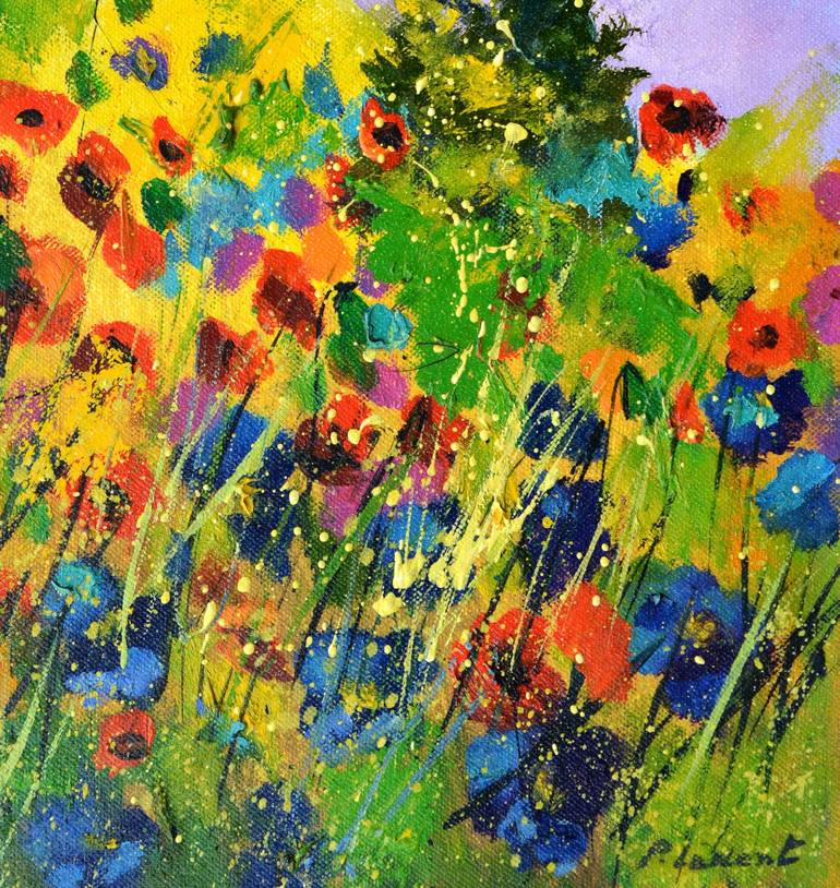 Original Abstract Expressionism Landscape Painting by Pol Ledent
