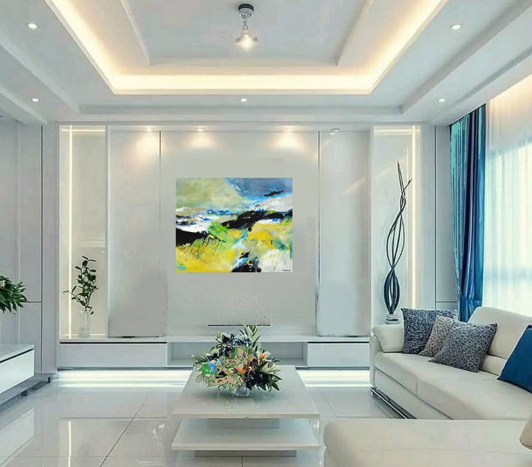 Original Abstract Painting by Pol Ledent