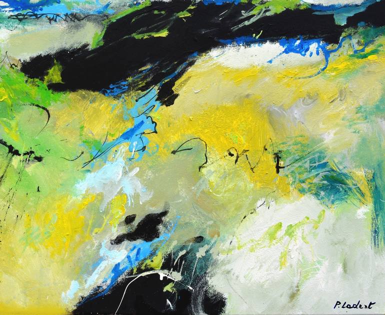 Original Abstract Painting by Pol Ledent