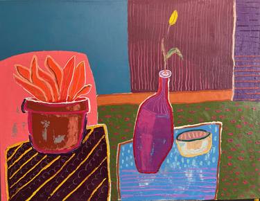 Original Modernism Still Life Painting by Tatiana Harizanova