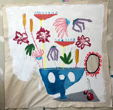 Original Abstract Expressionism Botanic Painting by Spooky Harris
