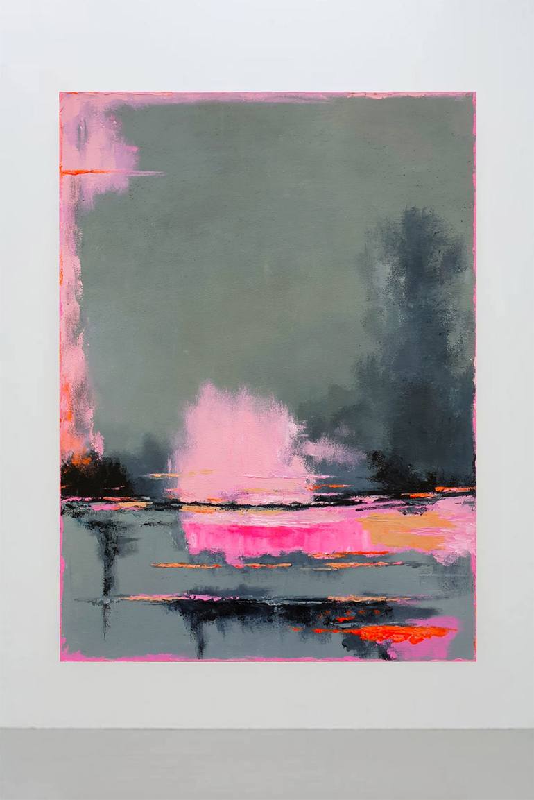 Original Art Deco Abstract Painting by Leon Grossmann