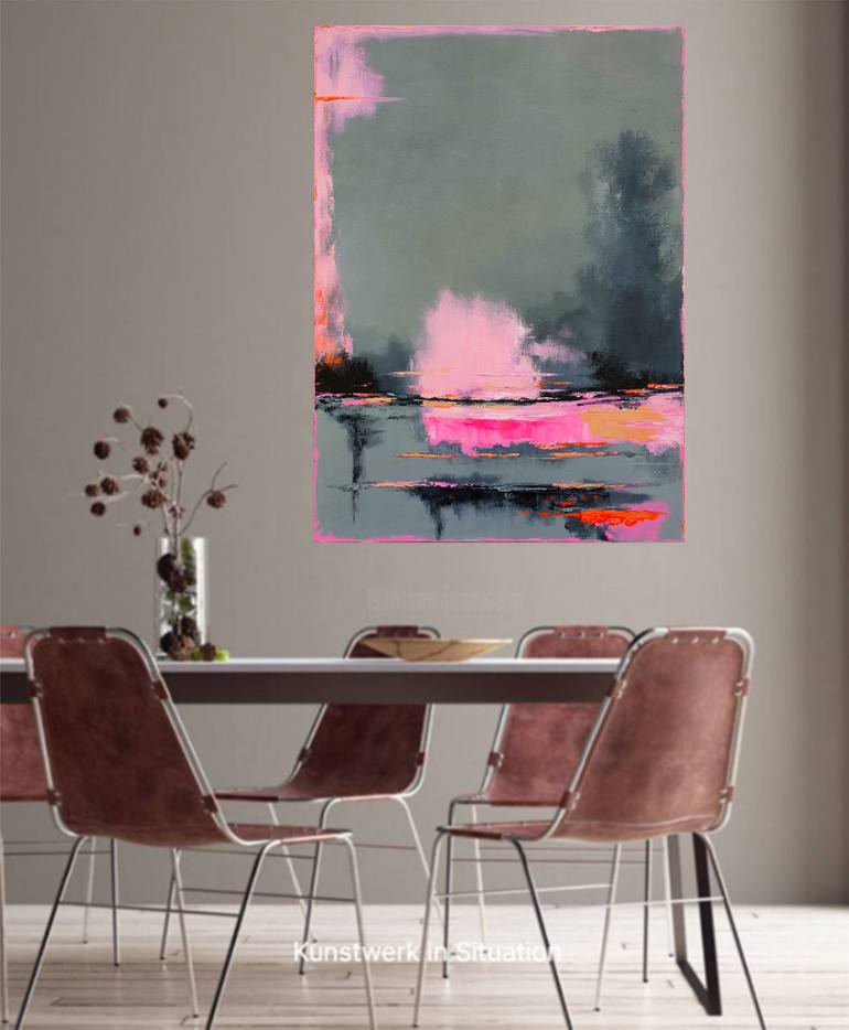 Original Art Deco Abstract Painting by Leon Grossmann